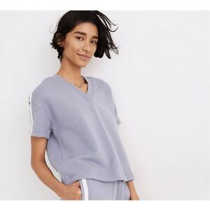 Madewell MWL Airyterry V-Neck Sweatshirt Sz Small NWT